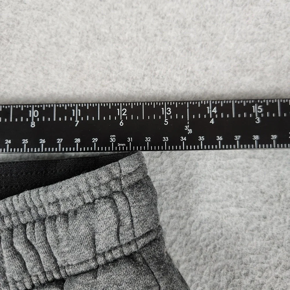 Reebok Jogger Sweatpants Mens Small Gray Fleece Athletic Drawstring Tapered‎ Leg